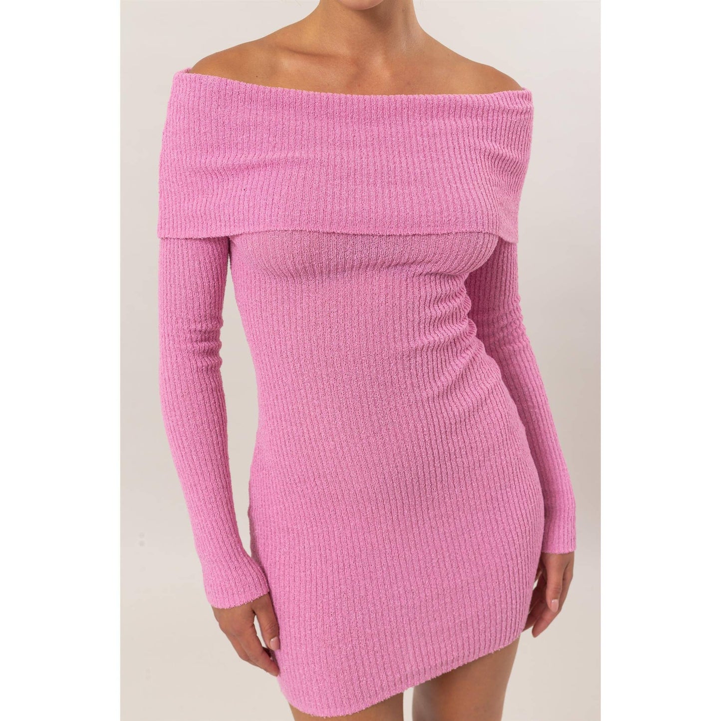 Rosie Ribbed Knit Mini Dress