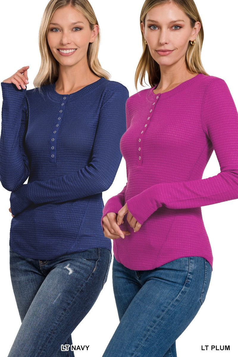 Thin Thermal Henley Top