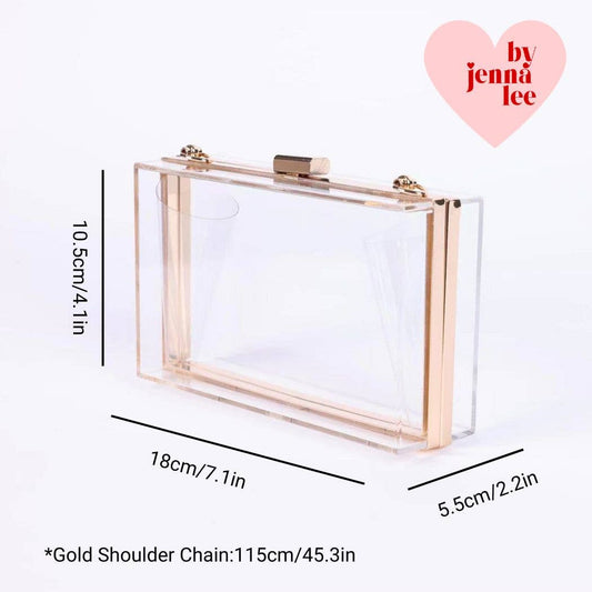 Clear Acrylic Clutch Crossbody Bag