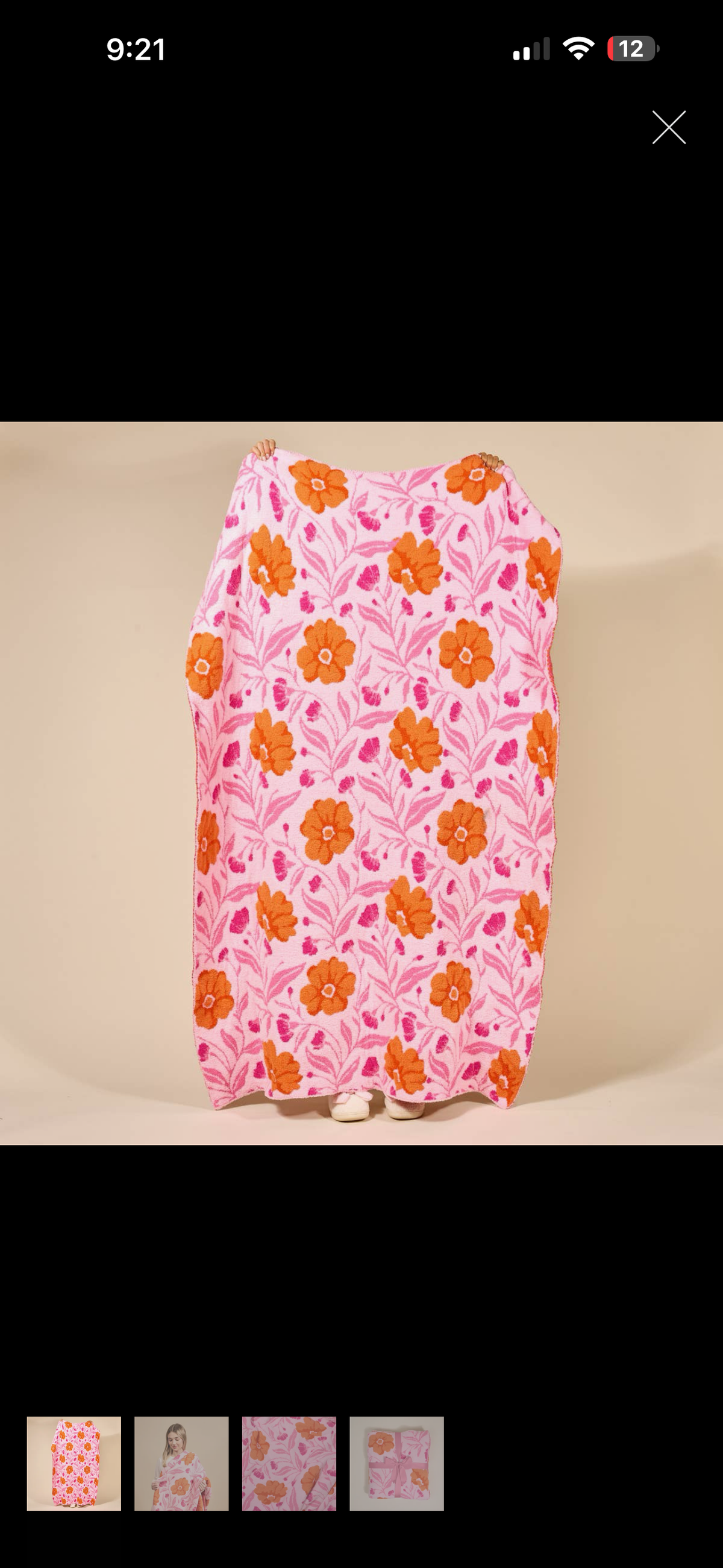 Cozy Dreams Luxe Blanket-Poppin’ Petals Hot Pink