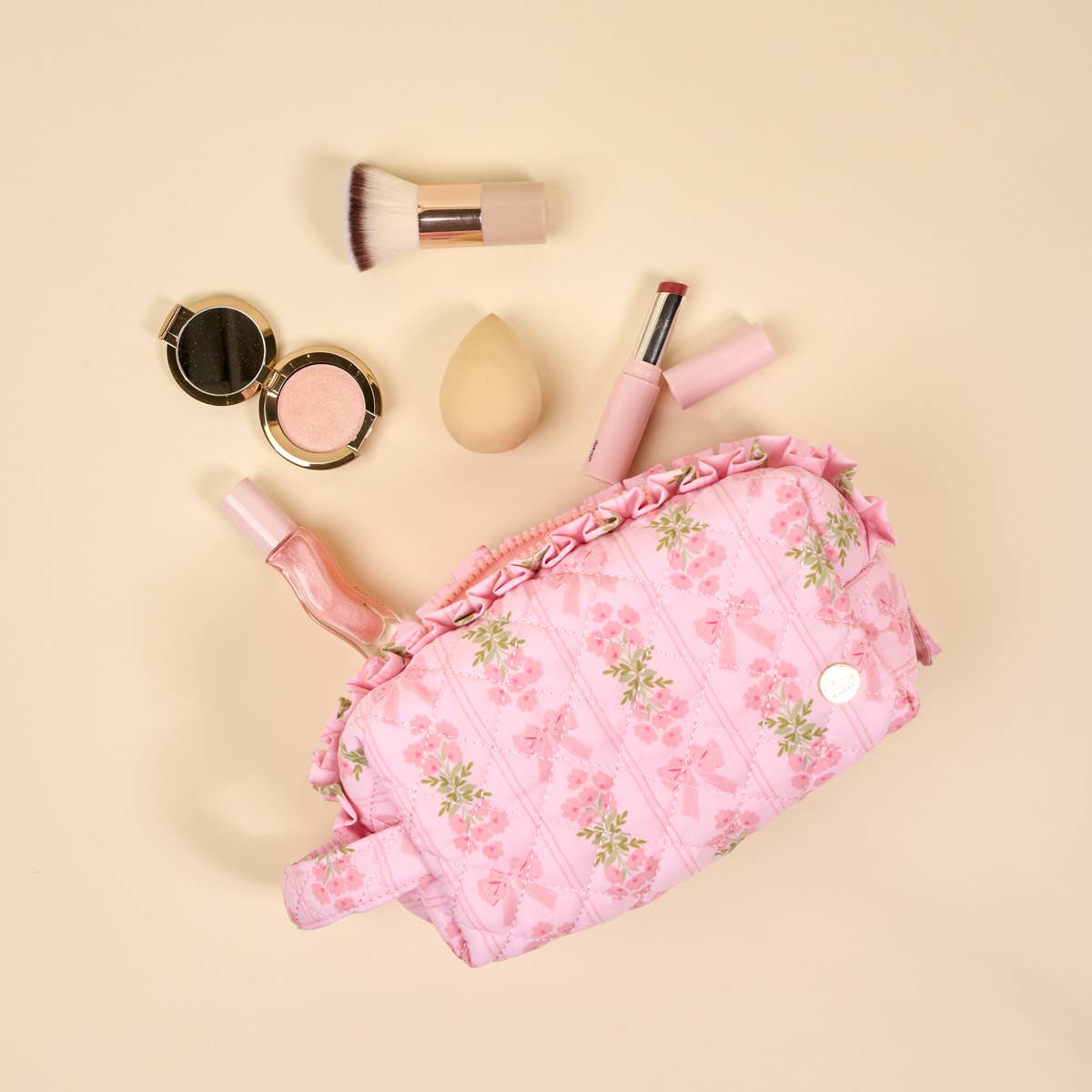 Essentials Quilted Cosmetic Pouch–Oh So Fancy Pink