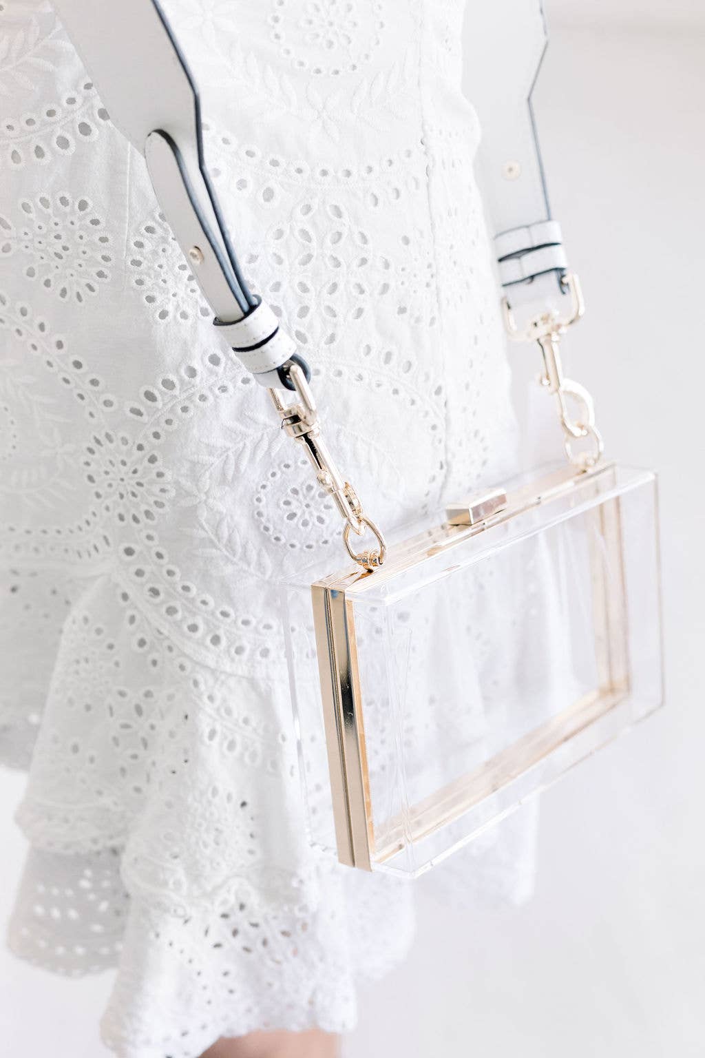 Clear Acrylic Clutch Crossbody Bag