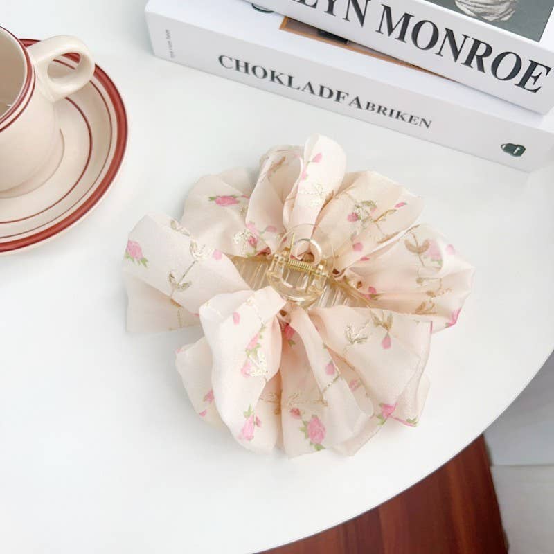 Fancy Floral Claw Clip