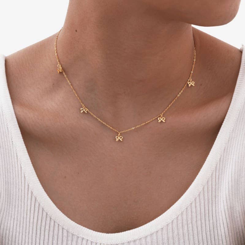 Mini Multi Bow Necklace
