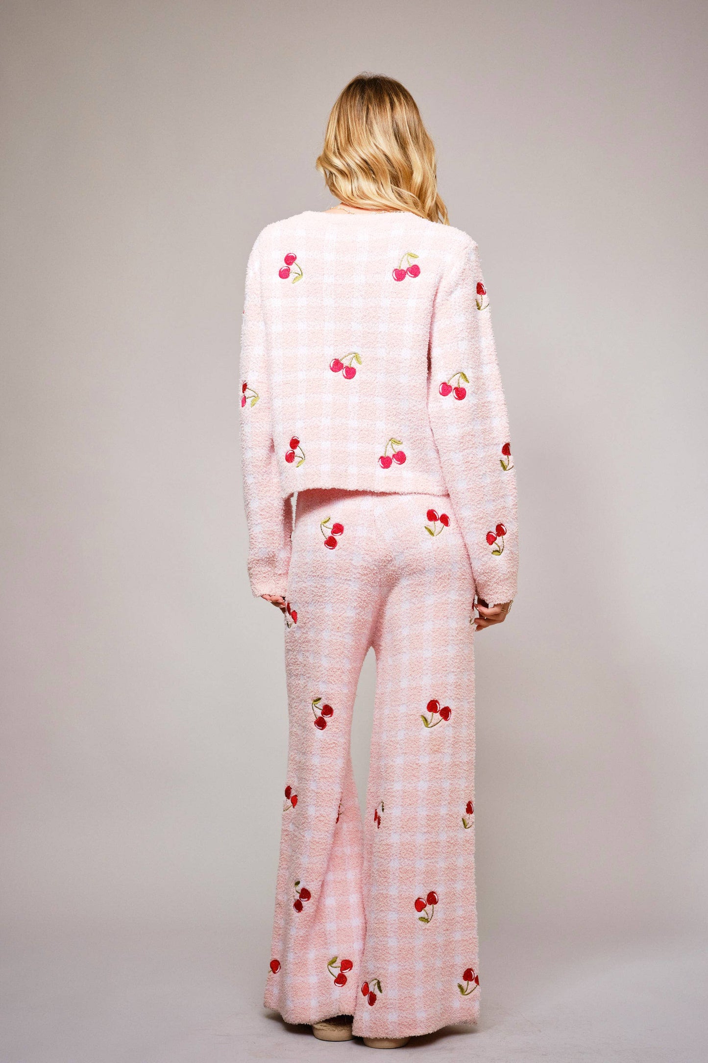 Cherry Embroidery Cozy Set
