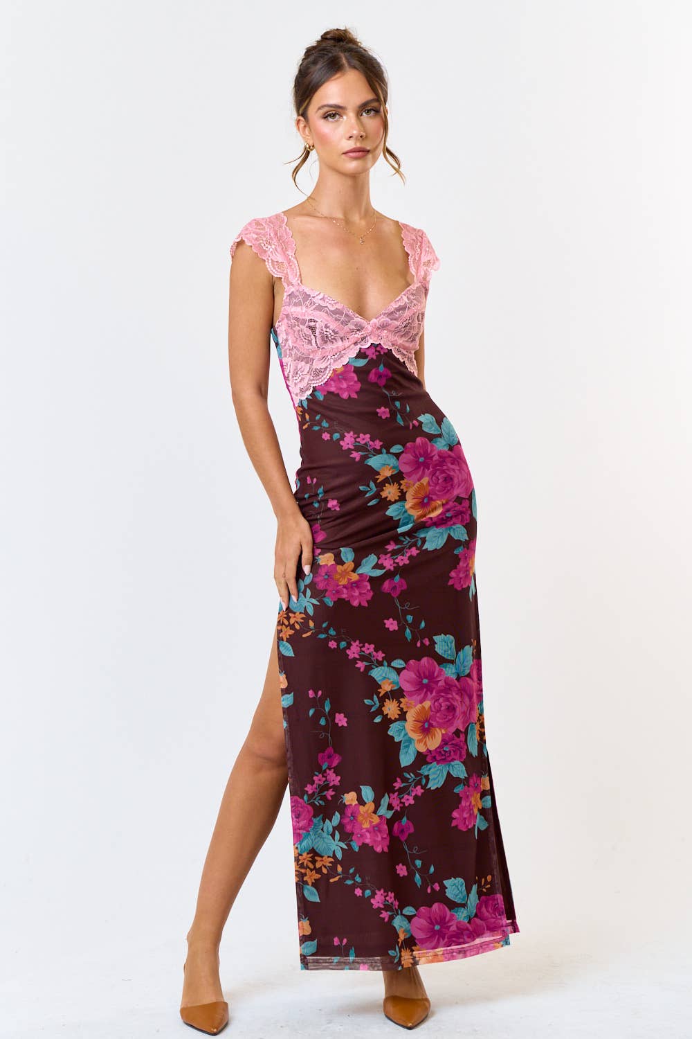 Bella Floral Maxi- Chocolate Strawberry