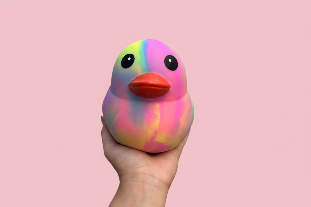 Jumbo Tiedye Rubber Duck Squishy
