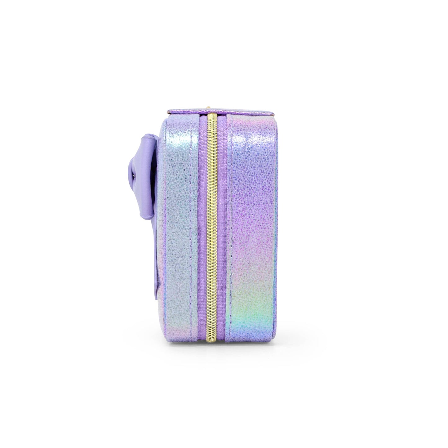 Girls Shiny Bow Jewelry Box: Purple