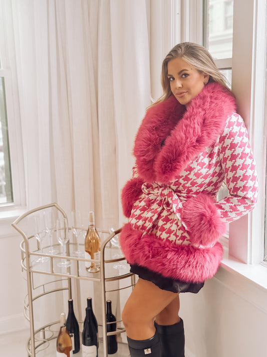 Valentina Houndstooth Coat