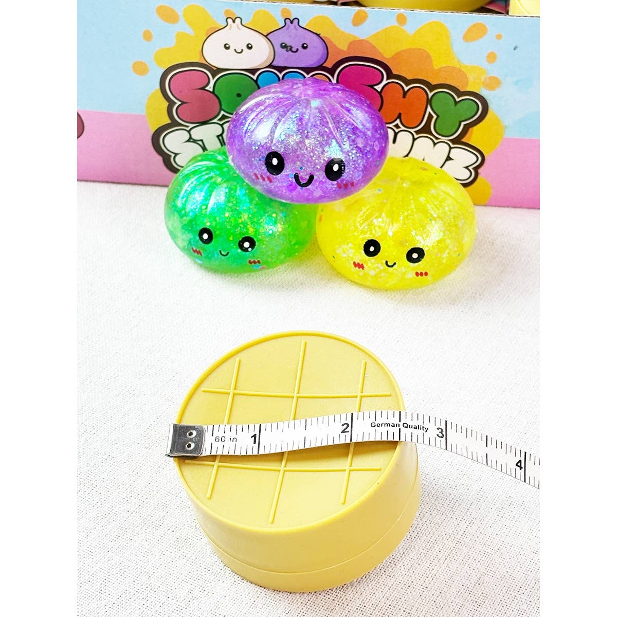 DIM SUM Mini Glitter Water Texture Dumpling Squishy