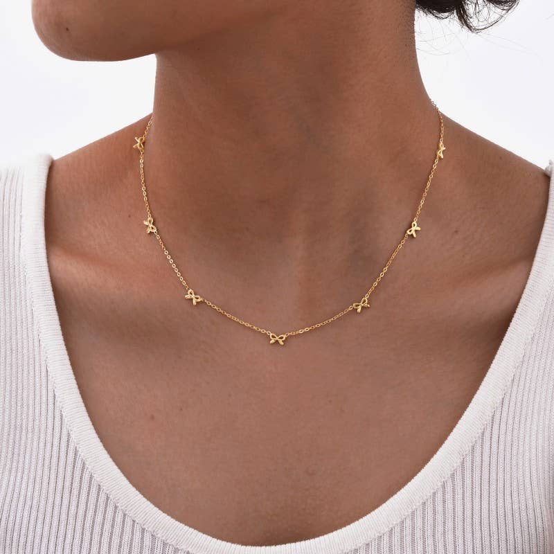 Mini Multi Bow Necklace