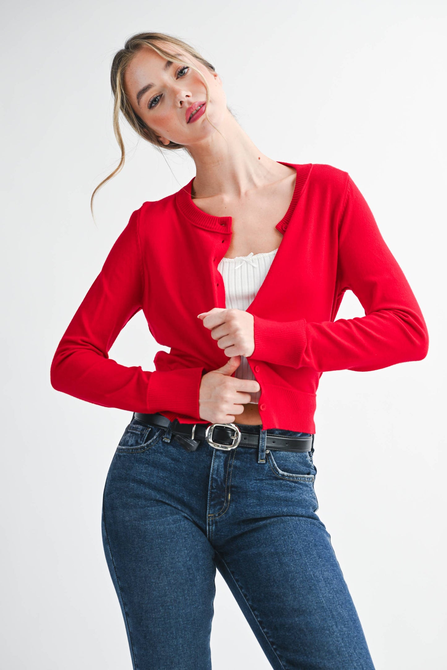 Cherry Button Up Cardigan