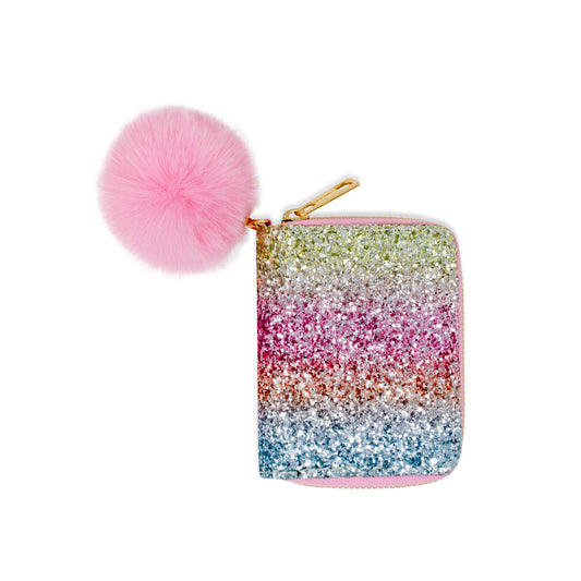 Girls Glitter Rainbow Wallet: Rainbow