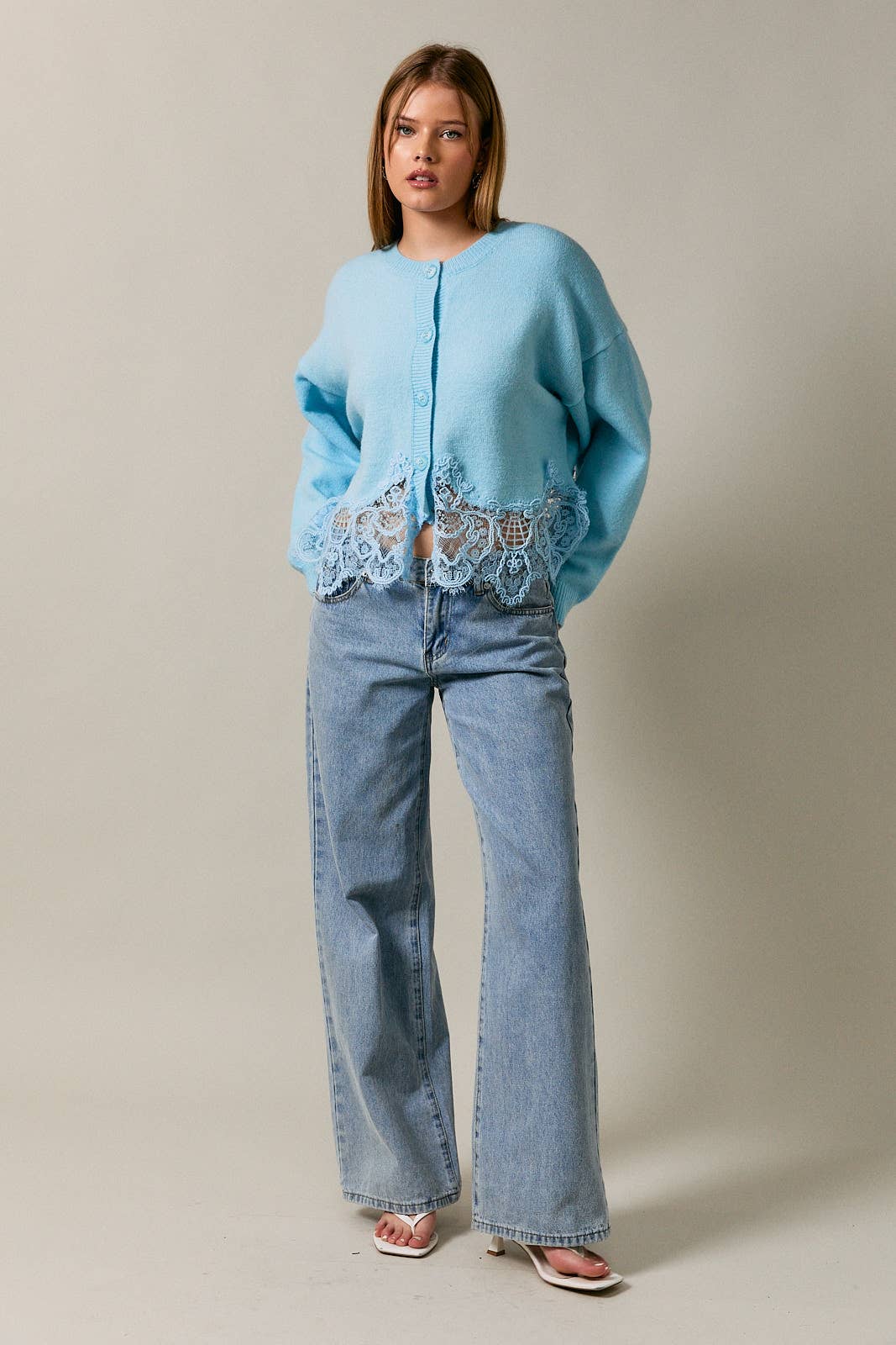 Harley Lace Knit Sweater Cardigan
