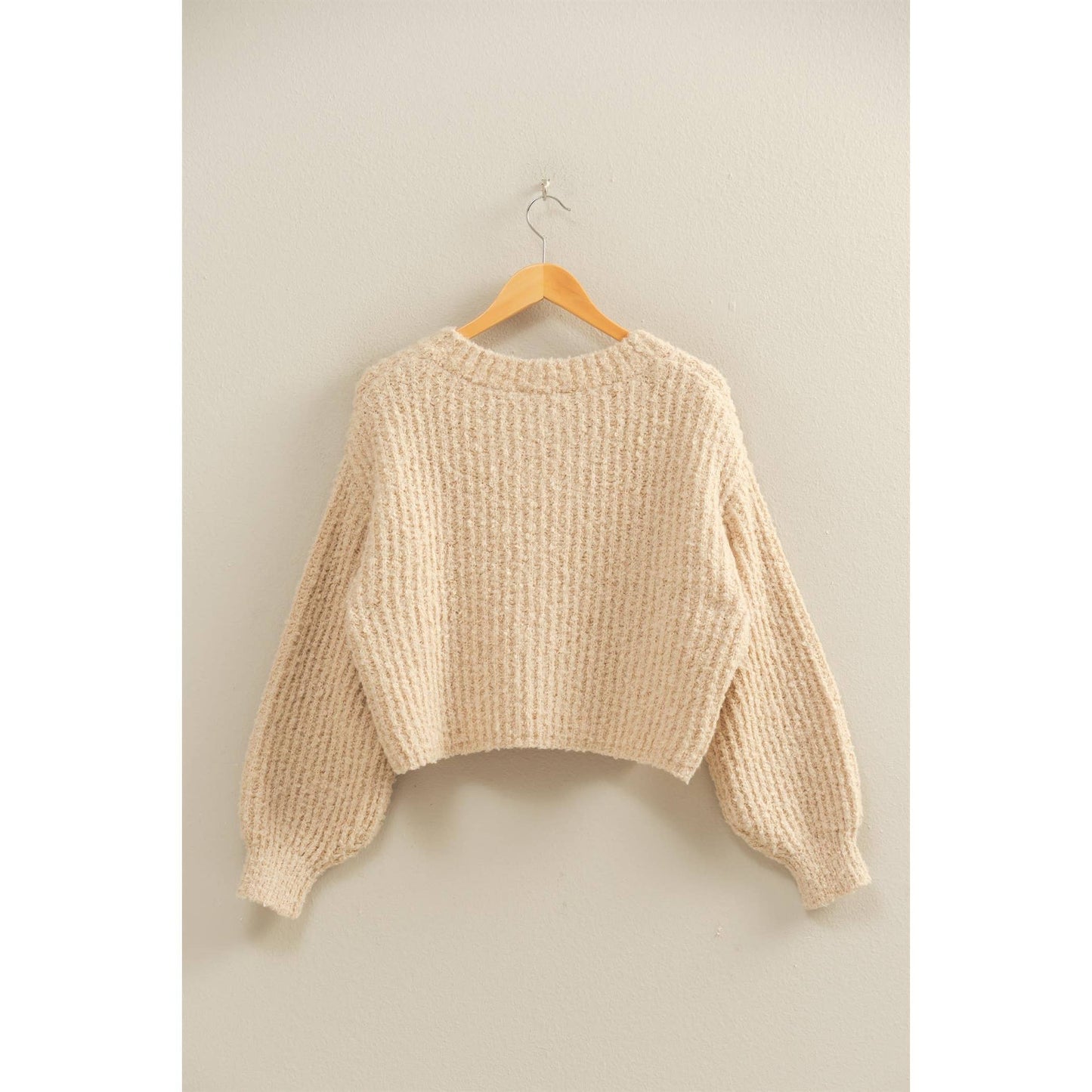 Rosa Button-Up Cardigan- Cream