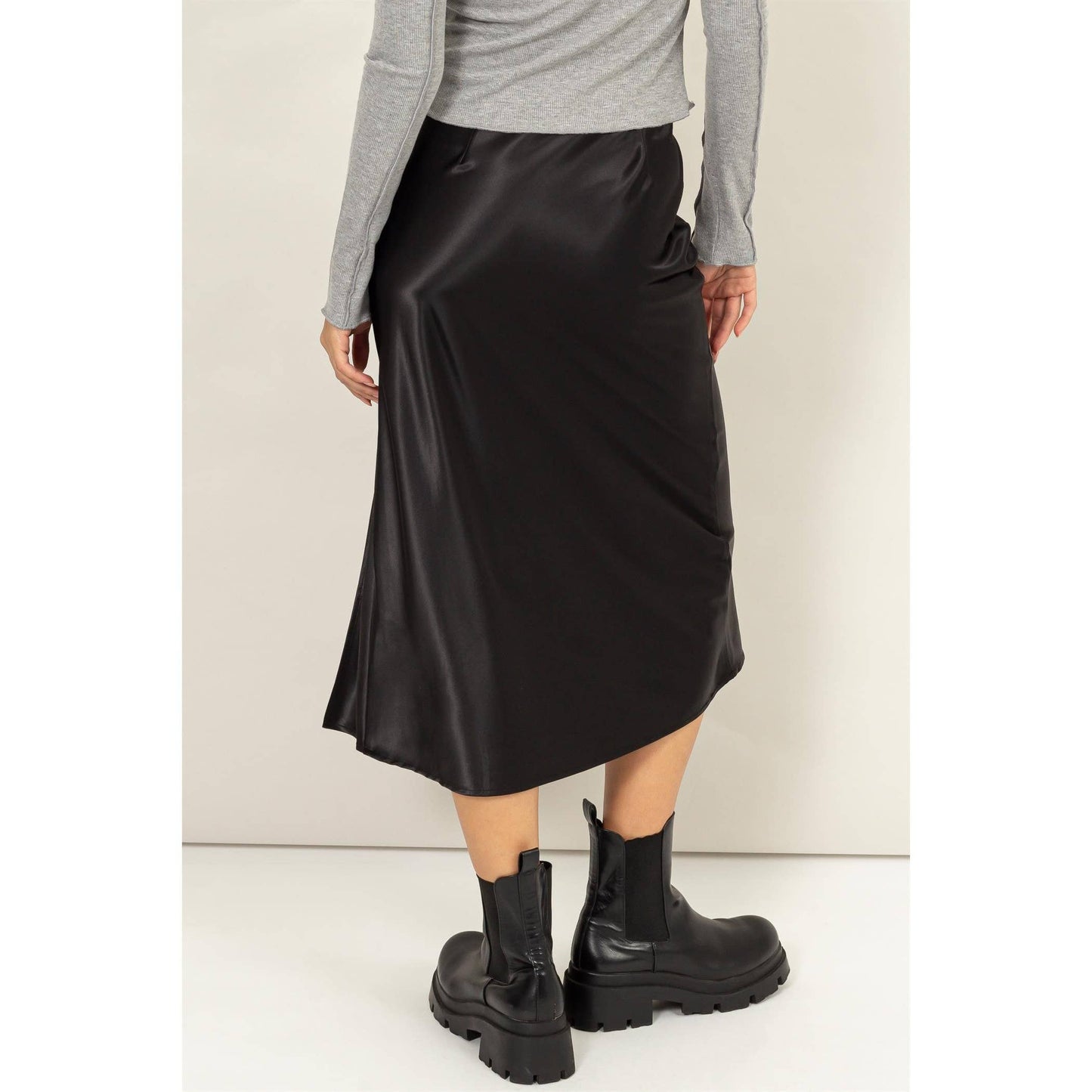 Carson Satin Midi Skirt