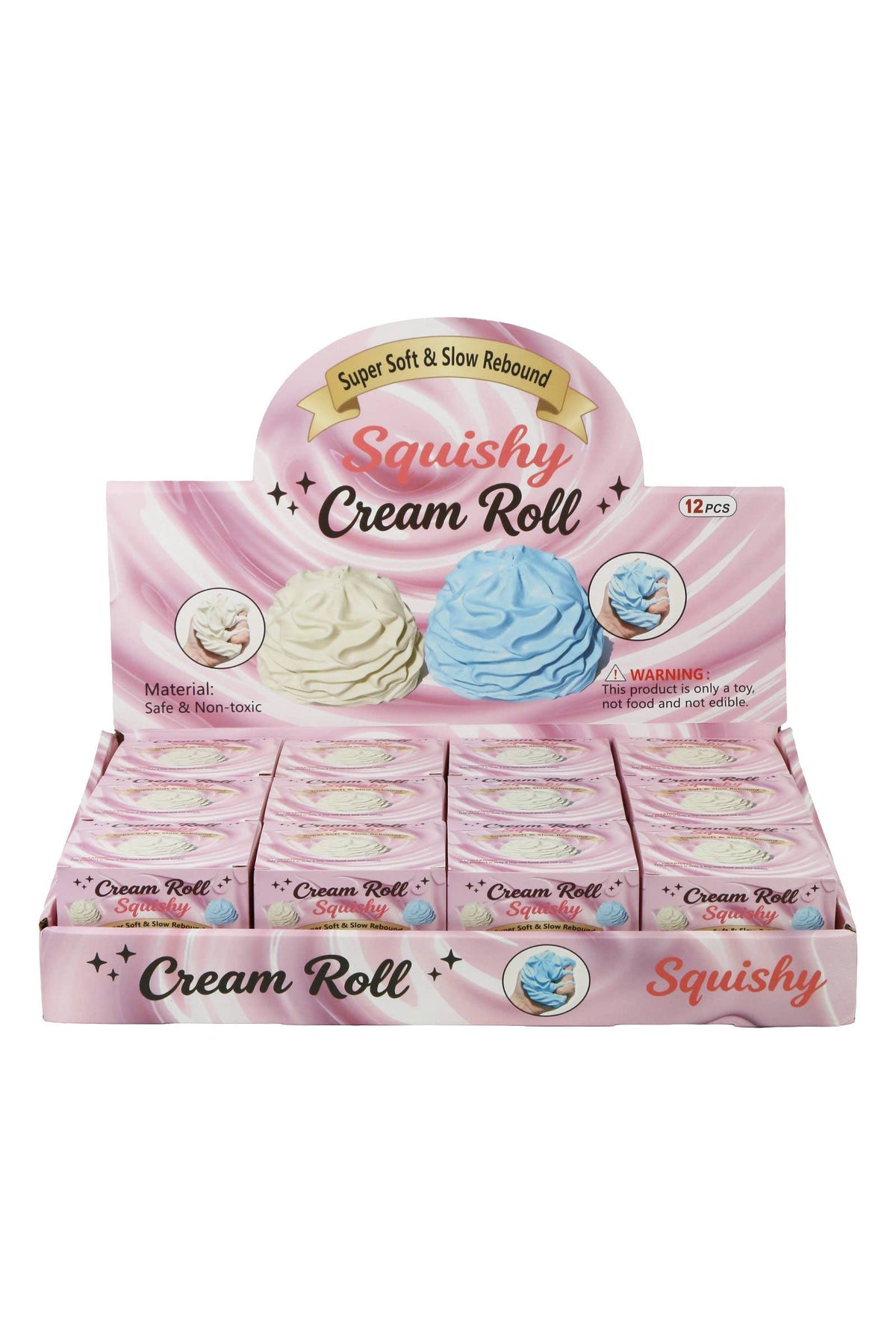 Cream Roll Coconut Oil Jelly Zero Rebound TPR Squishy: ASSORTED / ONE SIZE