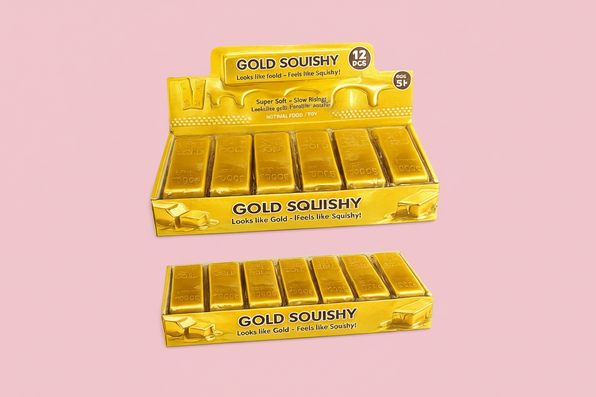 Gold Bar Squishy – 5.5” Slow Rising