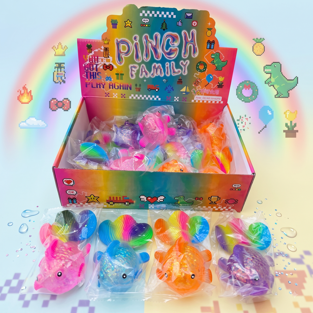 Maltose Glitter Goldfish Squishy
