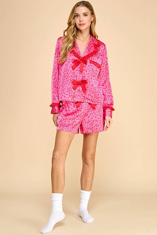 Lana Leopard Printed Ruffle Pajamas