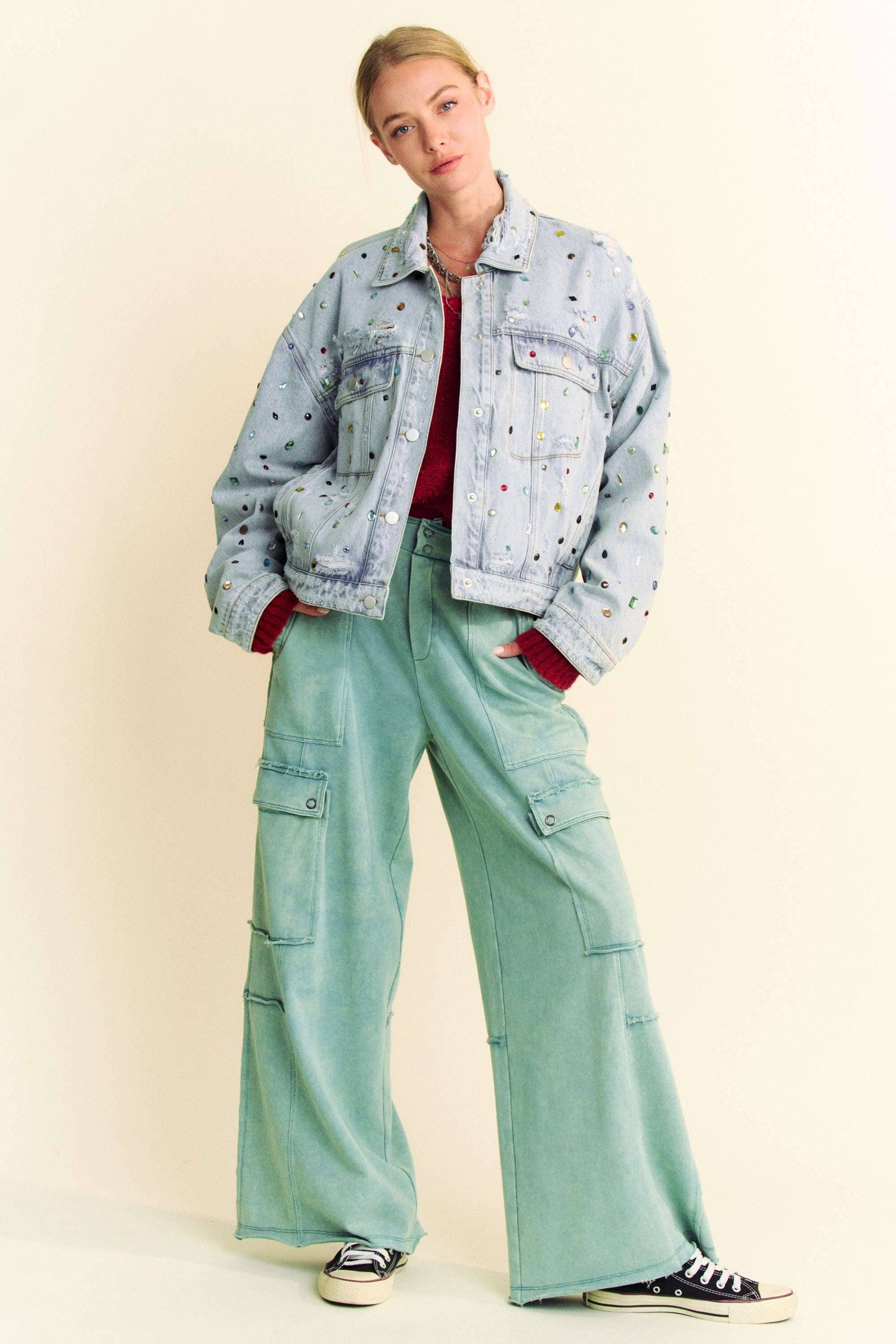 Erin Rhinestone Denim Jacket