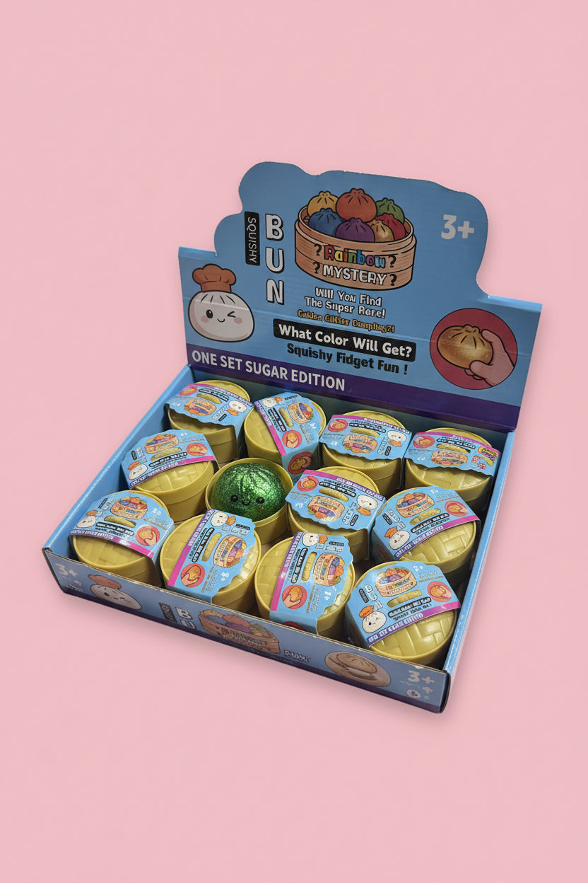 Mini Squishy Sugar Dumplings- Blue Stripe Box