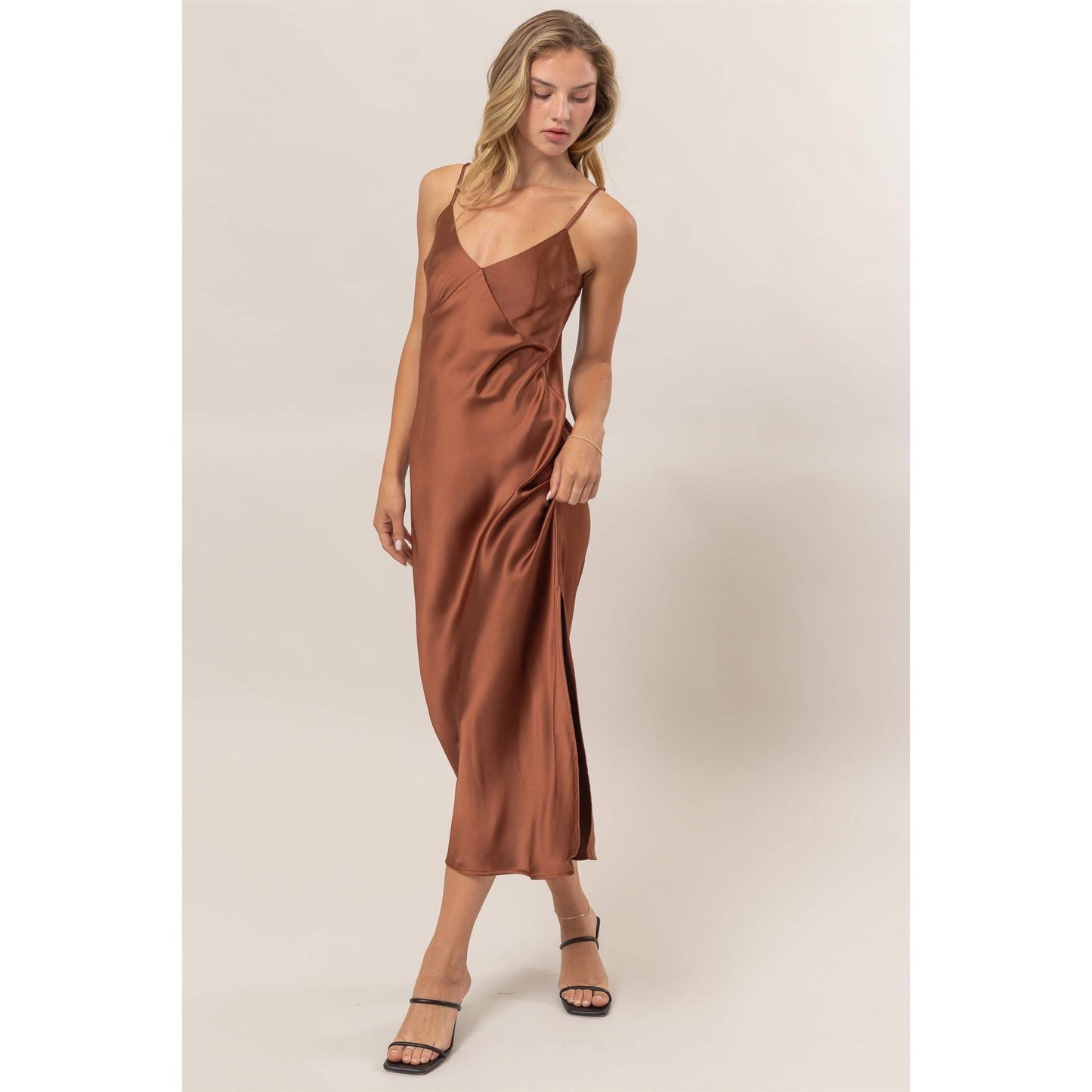 Hot Cocoa Satin Midi