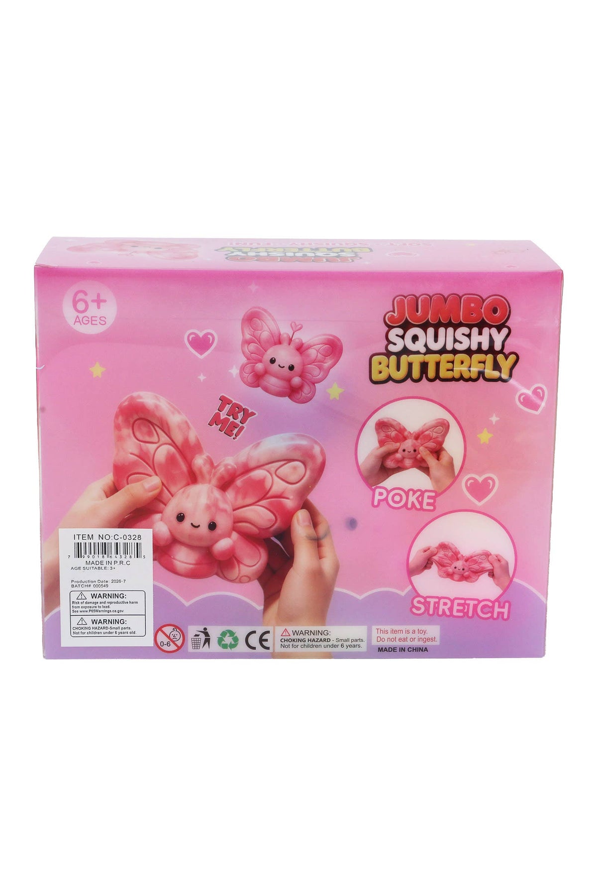 Jumbo 7 Inch Butterfly Squishy