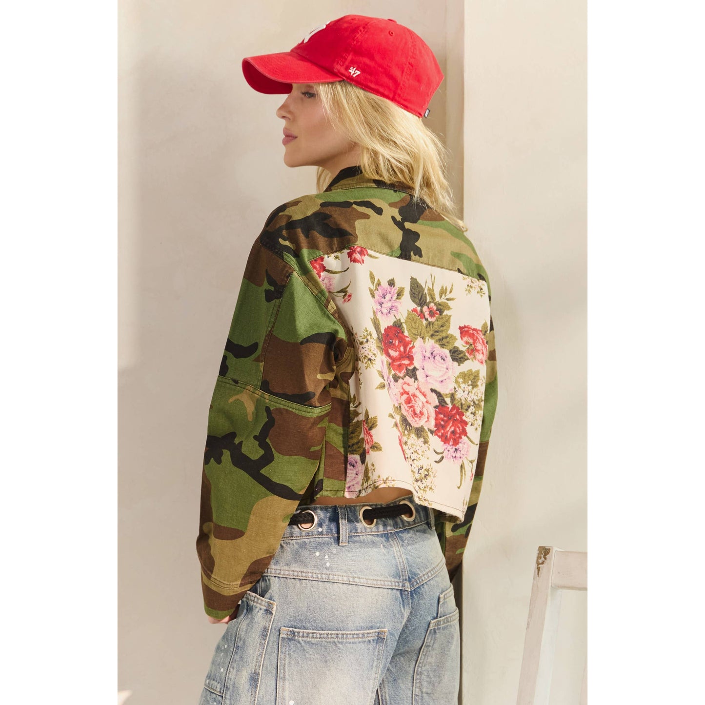 Floral Camo Crop Jacket