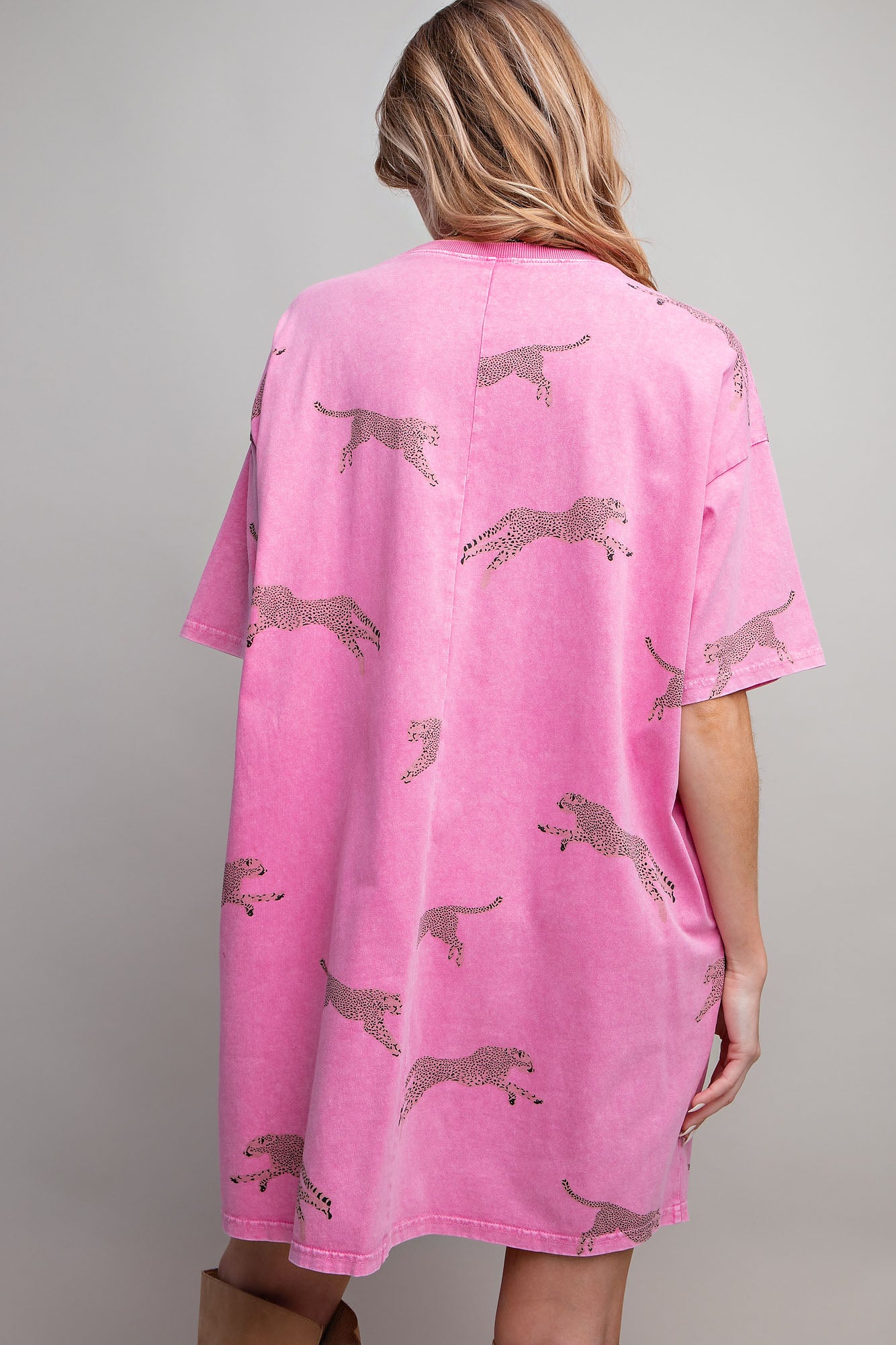 Catch Me T-Shirt Dress- Bubblegum