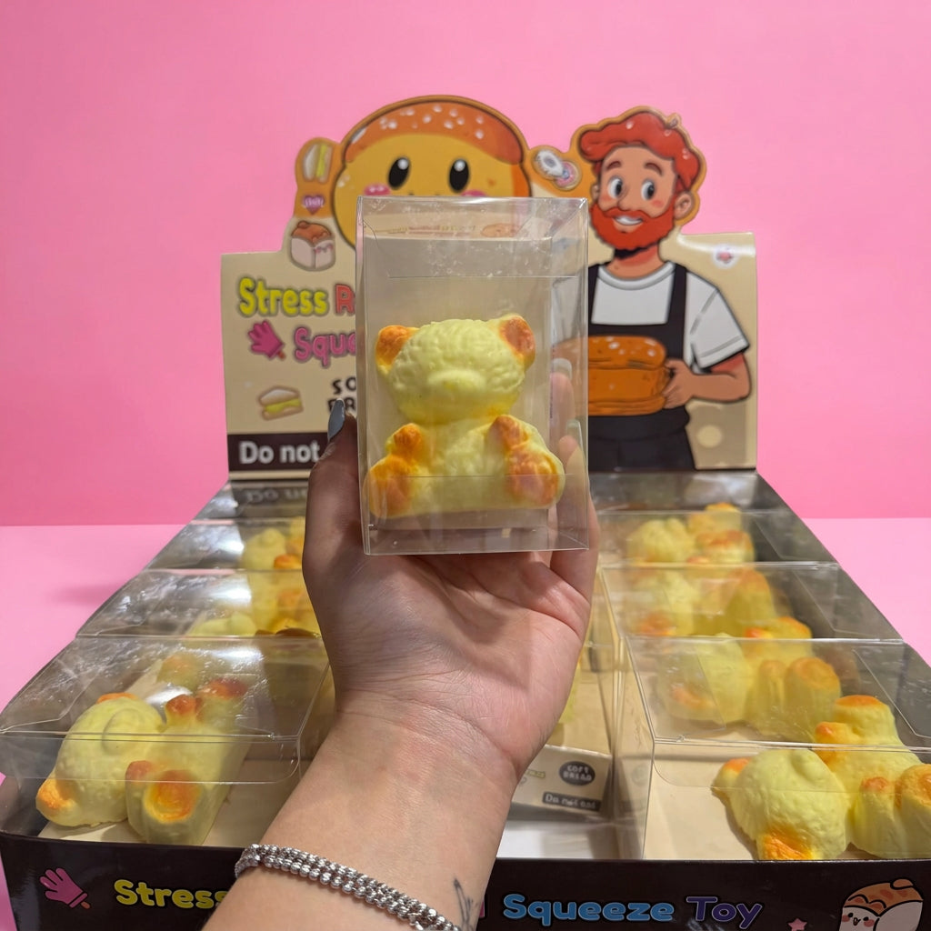 Mini Bear Bread Squishy- Slow Rise