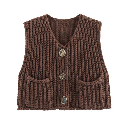 Cecily Sweater Cardigan- Coffee