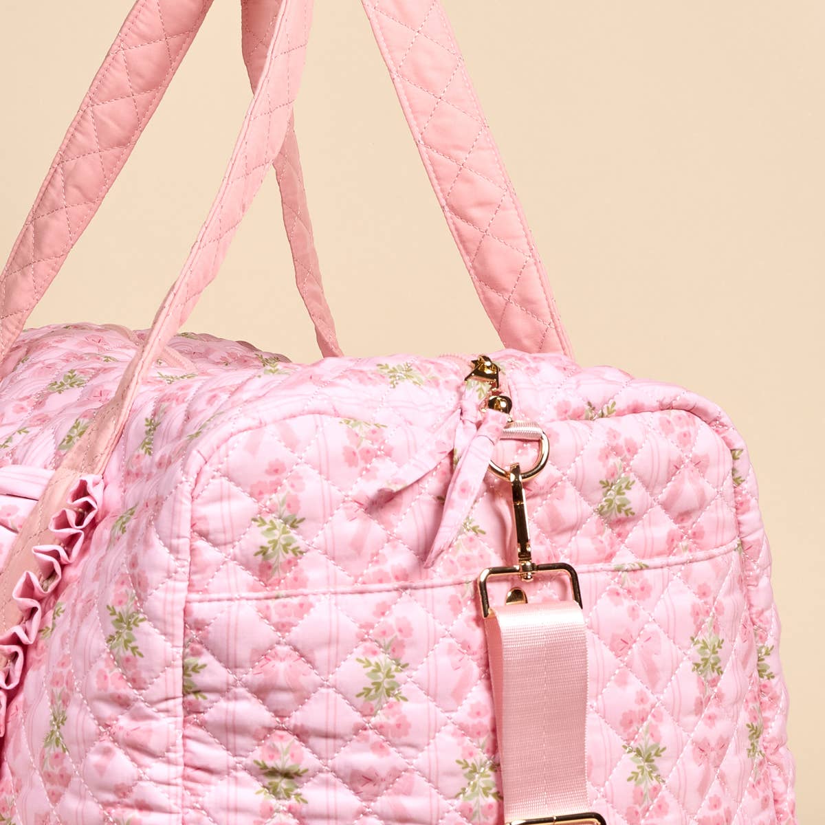 On-the-Go Quilted Weekender Bag–Oh So Fancy Pink