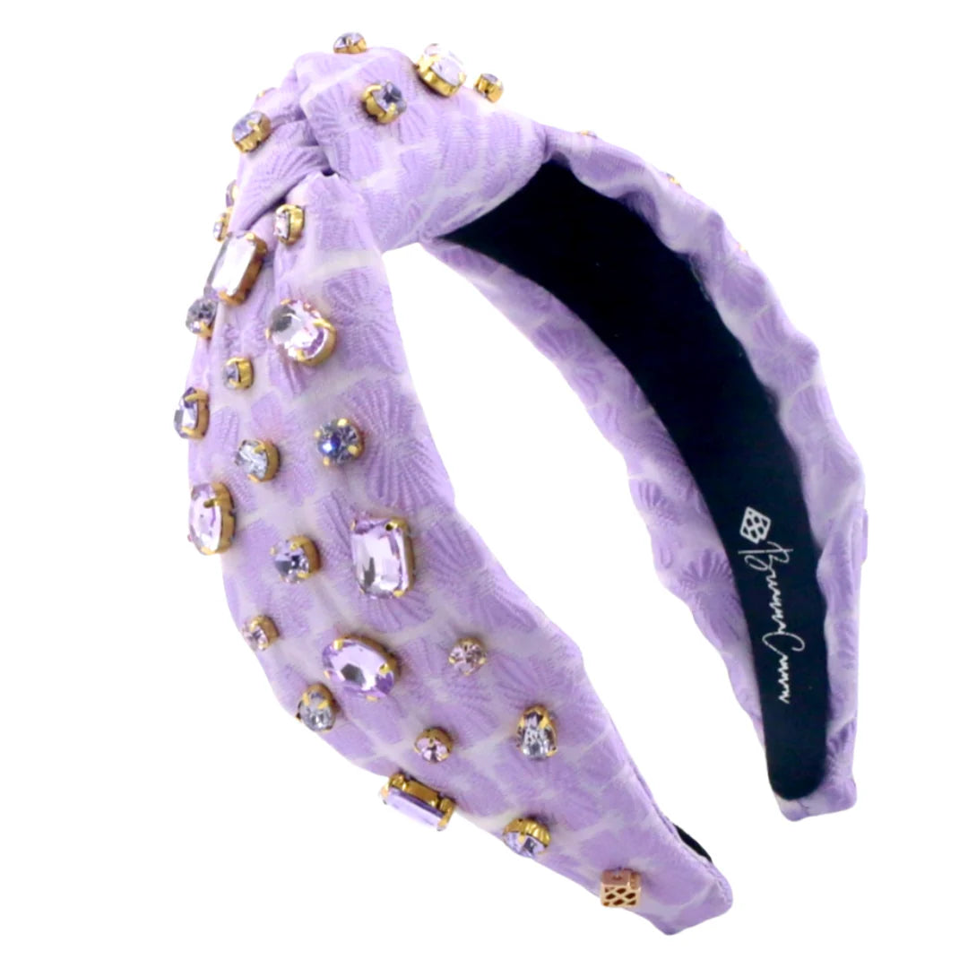 BC- Lavender Textured Headband with Crystals