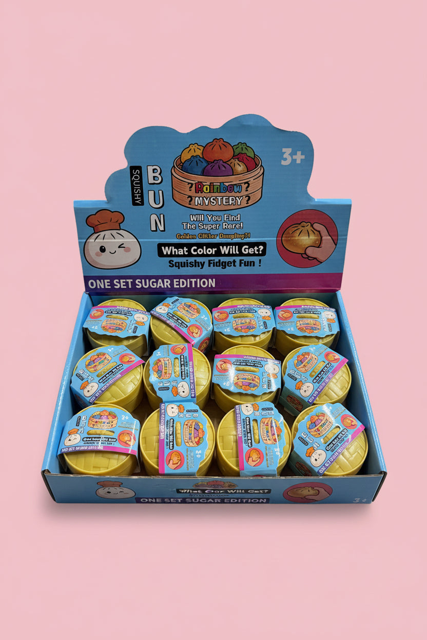 Mini Squishy Sugar Dumplings- Blue Stripe Box