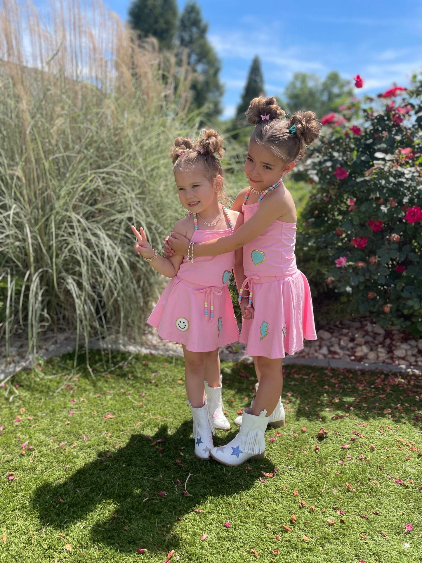 Girls Beaded Skort Set