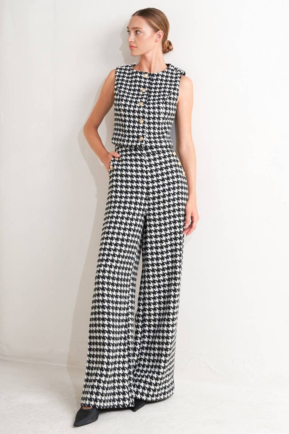 Clarissa Houndstooth Vest