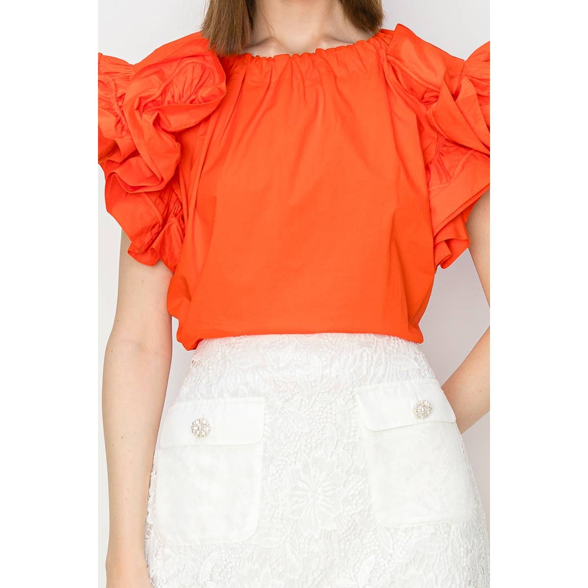 Connor Ruffle Sleeve Top