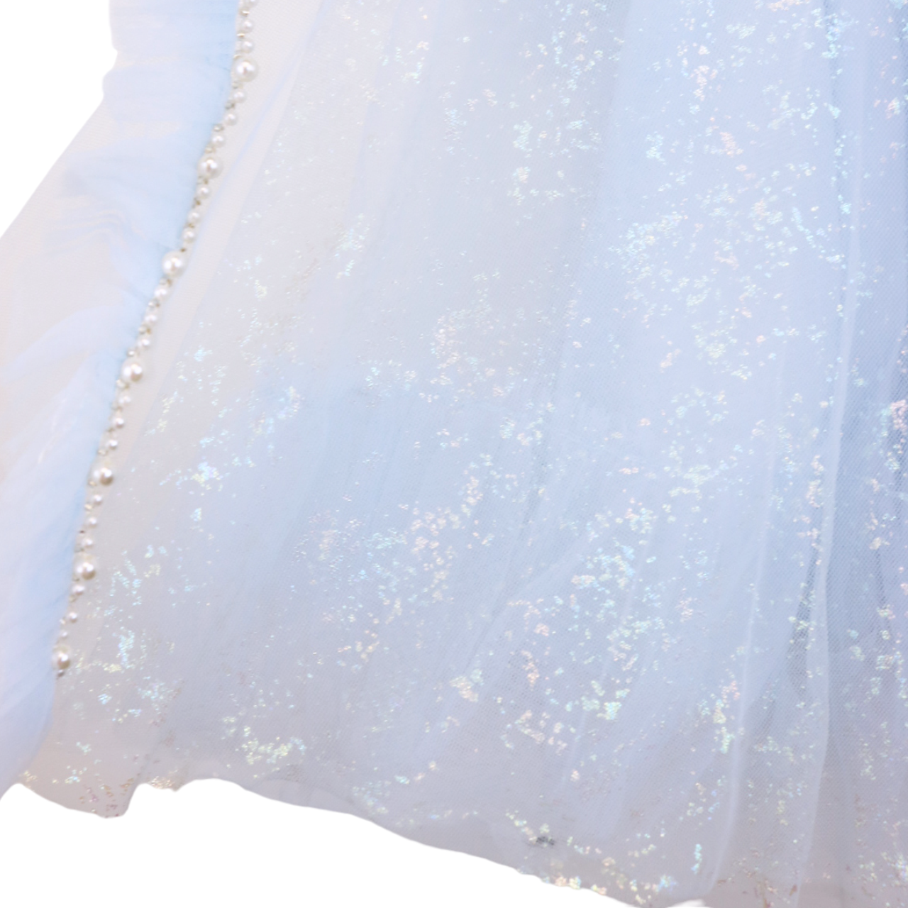 Girls Iridescent Print Sheer Dress