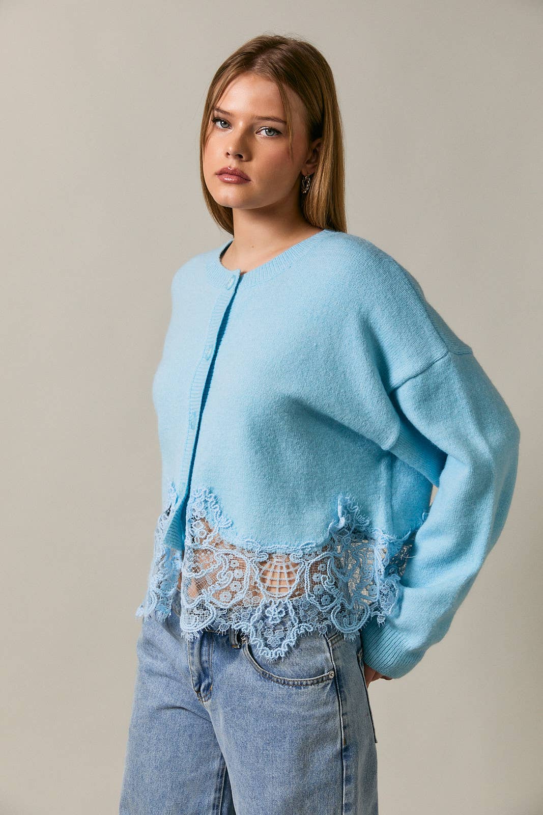 Harley Lace Knit Sweater Cardigan