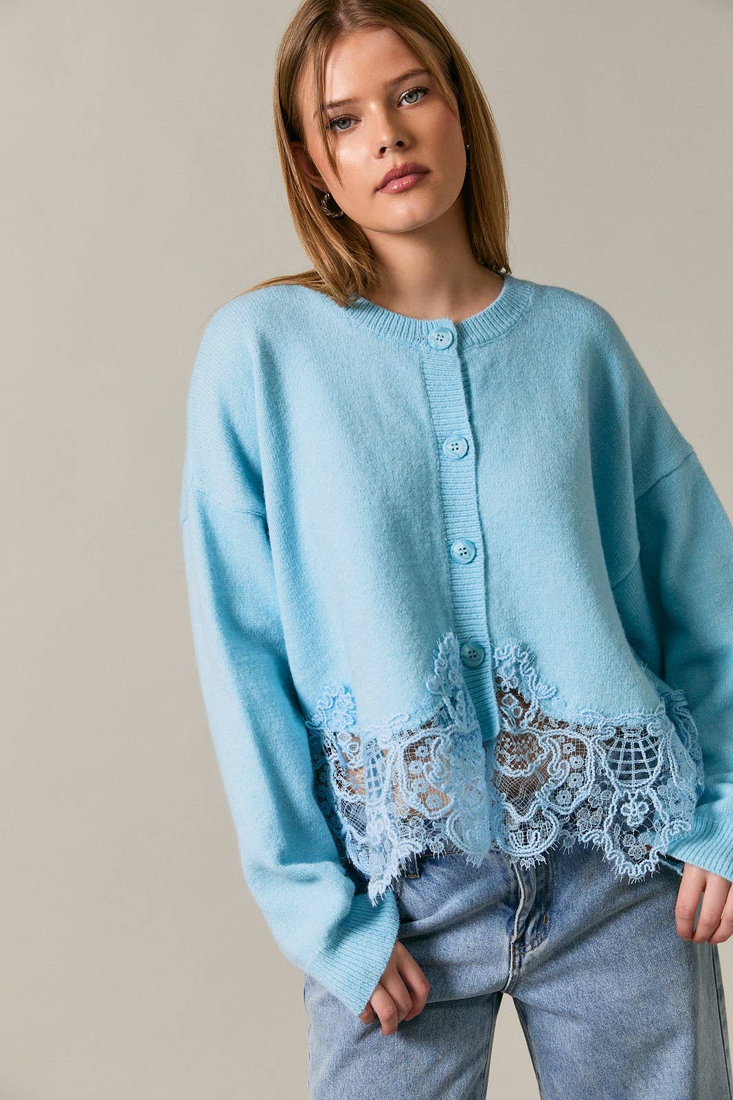 Harley Lace Knit Sweater Cardigan