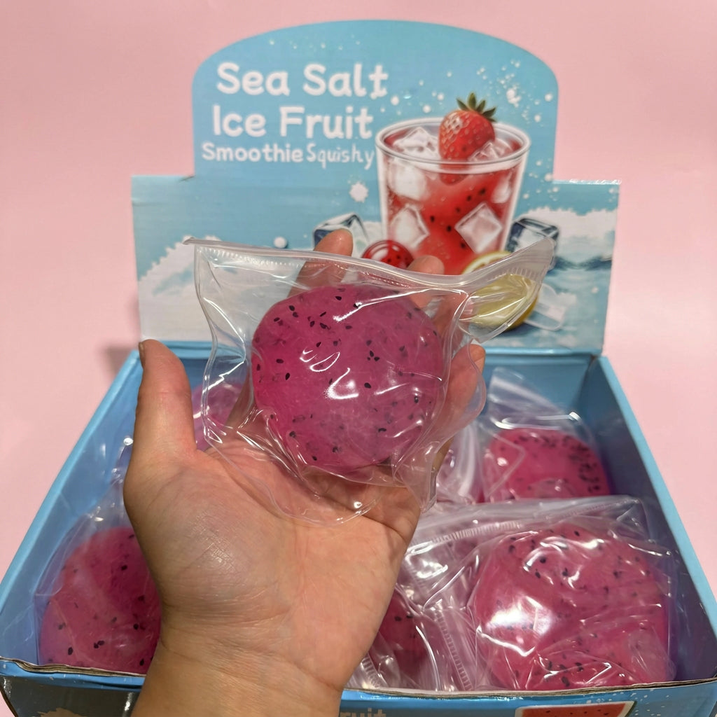 Dragon Fruit Icy Slush Ball Squishy