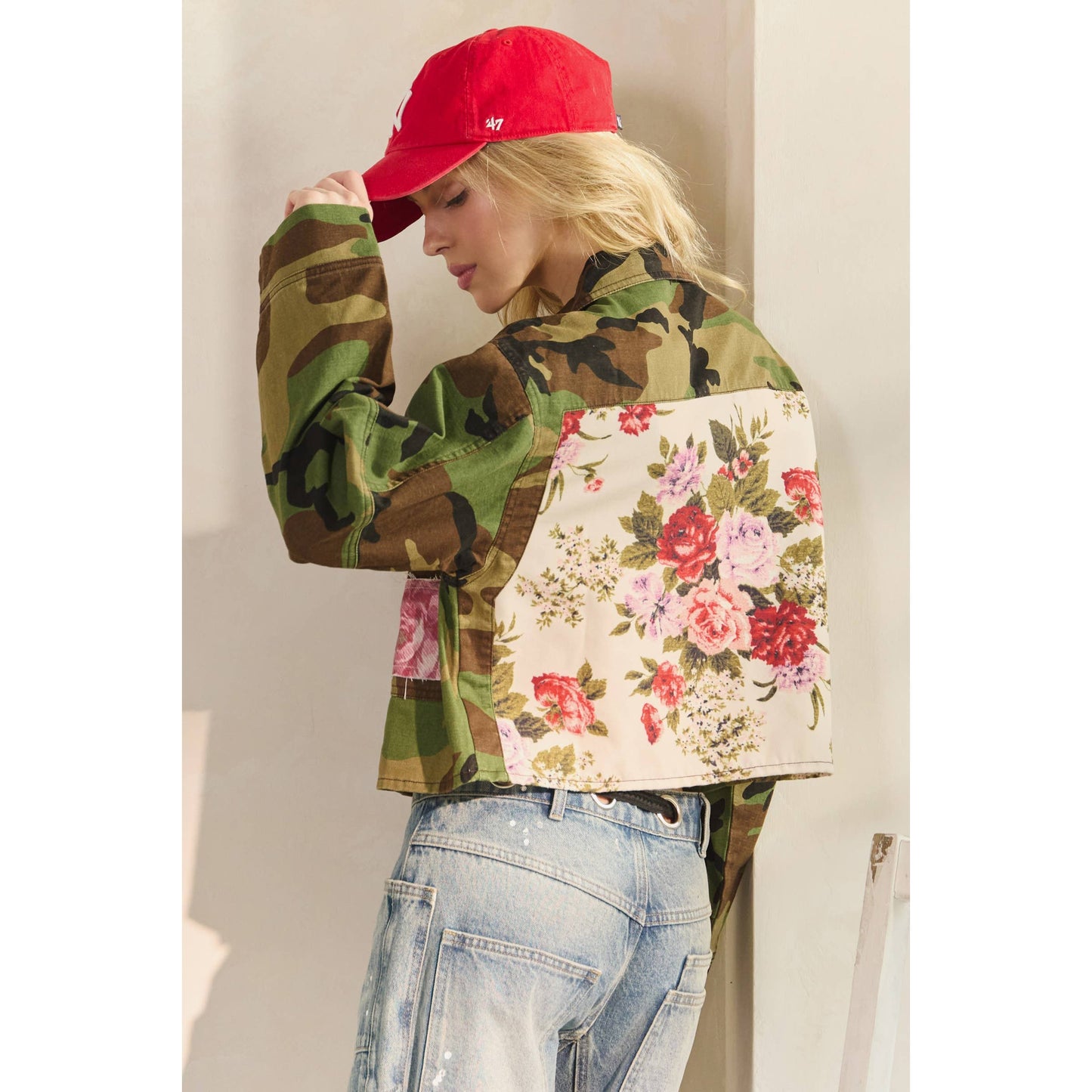 Floral Camo Crop Jacket
