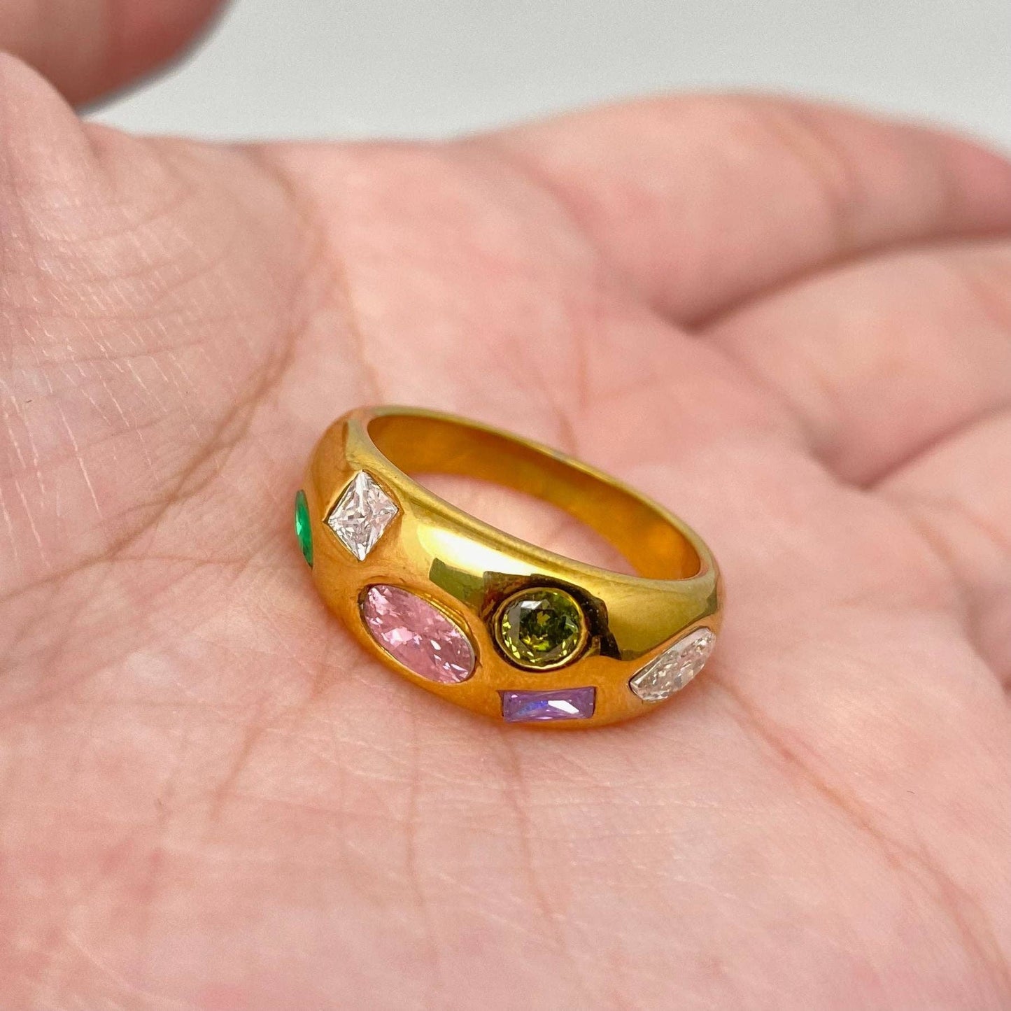 Mitzi 18K Gold Plated Stainless Ring