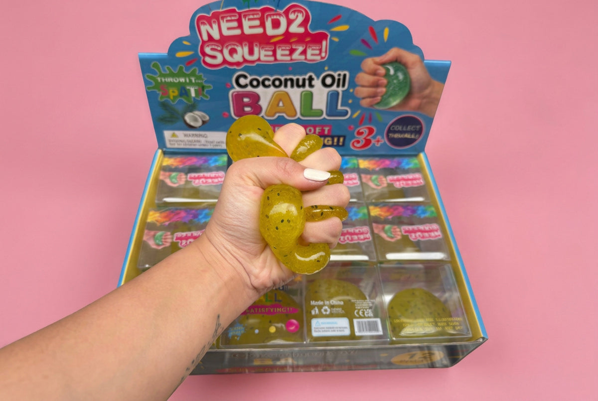 Golden Kiwi Fruit Icy Slushy Ball Squishy