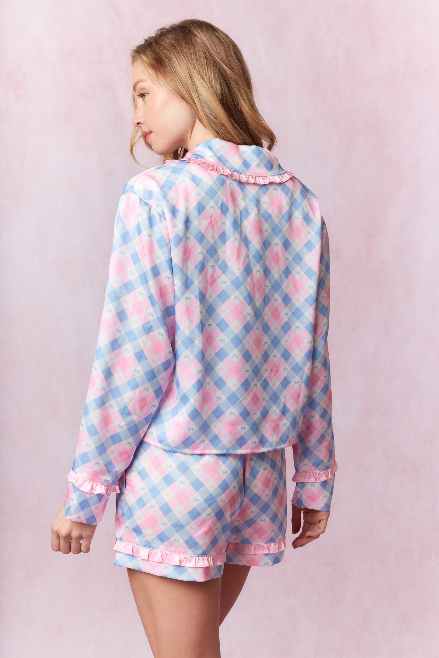Amy Bow Satin Pajamas