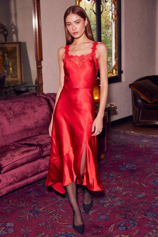 Yazzy Satin Lace Dress