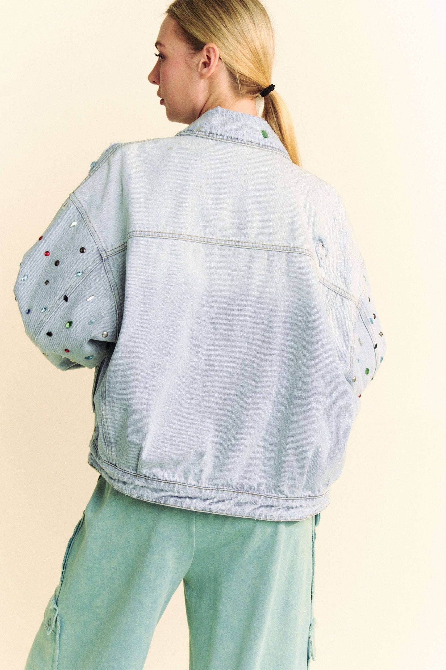 Erin Rhinestone Denim Jacket