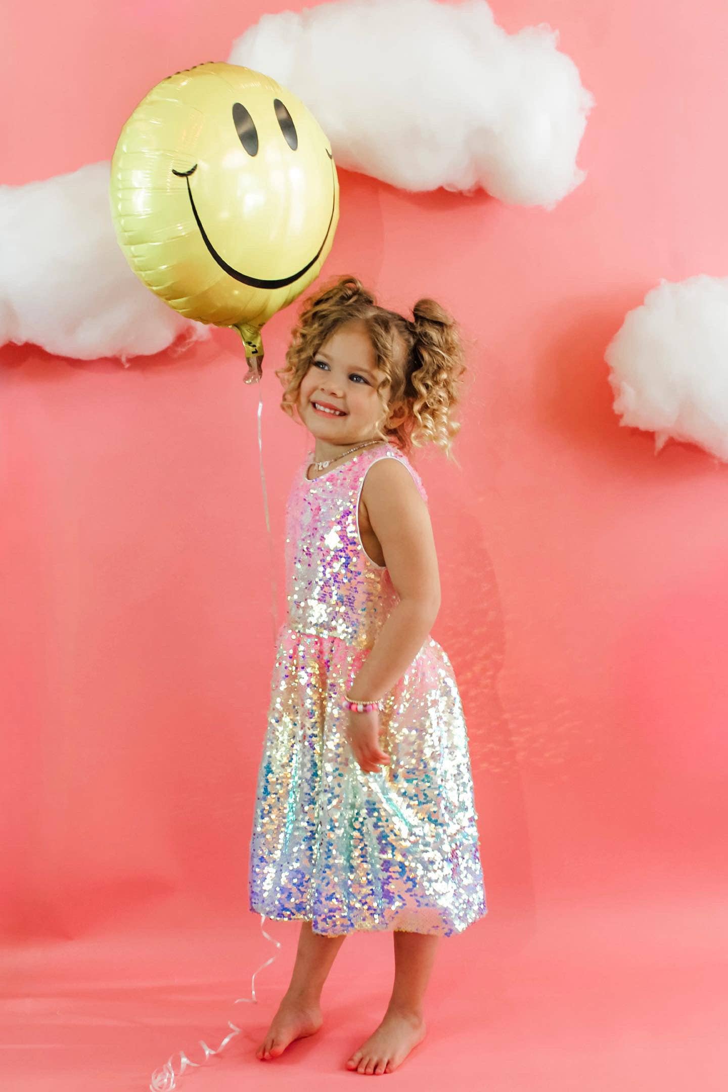 Girls Ombre Sequin Dress
