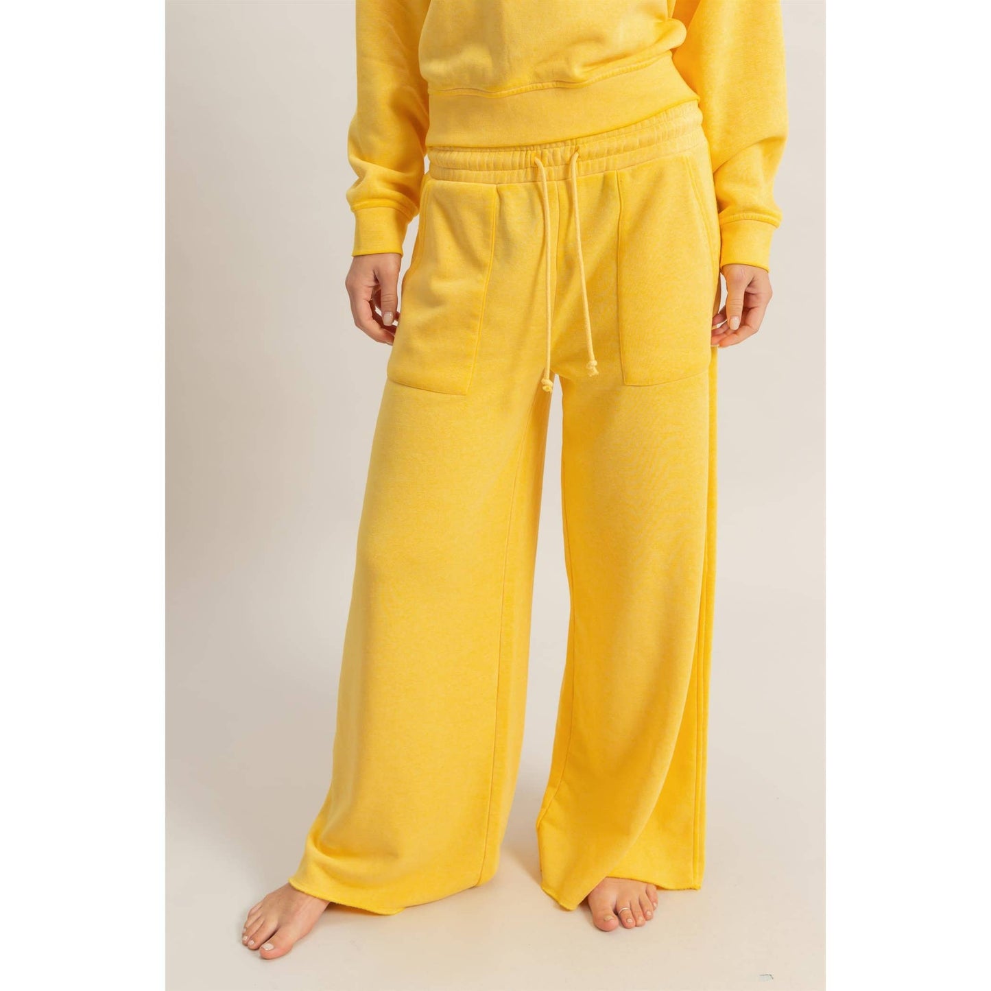 Drawstring Sweatpants- Sunflower